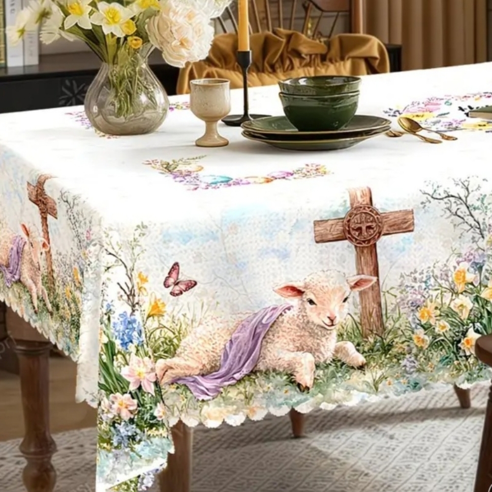 Vespri Easter/Spring Table Cloth - Picture 3 of 5